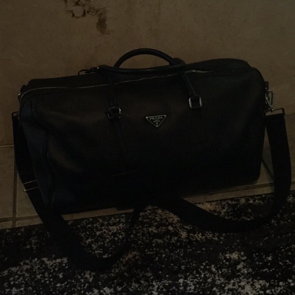 prada leather duffle bag
